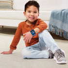 VTech KidiZoom Smartwatch DX4 - Bleu-Conçue pour les 4 ans et plus; pile au lithium-ion rechargeable; chargez l'appareil uniquement à l'aide du câble microUSB fourni et évitez les adaptateurs tiers