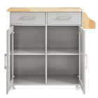 Modway - Cuisine Chariot de cuisine, Gris clair naturel-8