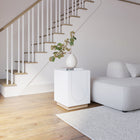 Nexera - Table d'appoint Nauraa, Blanc et Érable naturel-6