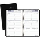 AT-A-GLANCE - Cahier de rendez-vous hebdomadaire 2026 - 8 po H x 4 7/8 po l - noir - bilingue-Format des pages : 8 po H x 4 7/8 po l