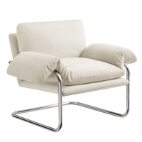 Modway - Ansel Performance Velvet Chaise d’accent - Albâtre-Sellerie en velours résistante aux taches