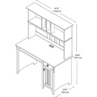 Bureau et clapier de mission Salinas de Bush Furniture (MY72208-03)-Tablette pour clavier intégrée
