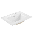Modway - Chaucer 24" Vanette de salle de bain - Oak White-Stratifié à grain de bois