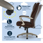Serta® - Fauteuil de luxe SmartLayers™ Hensley Big & Tall, brun-10