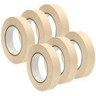 DSS Distributing - Ruban de masquage de qualité supérieure - 1 po x 55 verges - Blanc - 6 rouleaux-Parfait pour l'école, la maison et le bureau