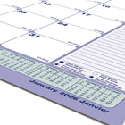Blueline - 2026 Calendrier sous-main mensuel Perforation à 3 trous - 11 po x 8-1/2 po - Bilingue-Support de carton renforcé et coins renforcés