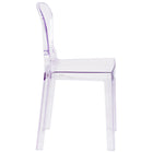 Flash Furniture -  Chaise fantôme transparente avec dossier à larme-Structure moulée en polycarbonate