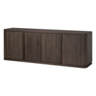 Hudson&Canal - Meuble TV rectangulaire Vance pour téléviseurs jusqu'à 78 po - Brun aulne-Le plateau supérieur supporte un poids maximal de 34 kg (75 lb), les étagères inférieures peuvent supporter jusqu'à 18 kg (40 lb) chacune