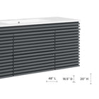 Modway - Render Fixation murale de 48" Vanette de salle de bain - Gris blanc-Conception murale