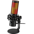 HyperX - QuadCast 2 S USB Microphone, Noir-Le capteur Tap-to-Mute permet aux utilisateurs de couper/rétablir rapidement le son du micro pour gérer ce qui est entendu