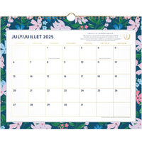 AT-A-GLANCE - Calendrier mural mensuel Emily Ley petite fleurie 2025-2026 - 11 7/8 po H x 14 7/8 po l - bilingue-Format des pages : 11 7/8 po H x 14 7/8 po l
