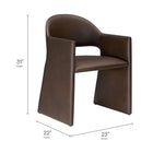 Modway - Talia Cuir végane Fauteuil à manger - Espresso-Cadre en bois courbé