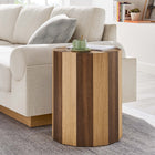 Modway - Twirl Placage de bois bicolore Table d’appoint - Noyer de chêne-Nivelleurs réglables