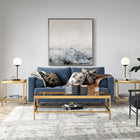 Hudson&Canal - Table basse rectangulaire Alexis , 137 cm de large, laiton-Nettoyer avec un chiffon doux et sec, sans produits chimiques agressifs ni produits de nettoyage abrasifs