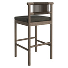 Modway - Eleni Terrasse extérieure Bois de teck Tabourets de bar Ensemble de 2 - Gris silex-7