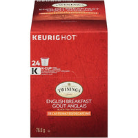 Twinings Thé Goût Anglais Décaféiné K-Cup 24 CT-Profitez du goût à la fois doux et corsé de ce thé classique à toute heure du jour.