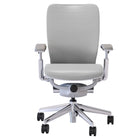 Nightingale - Chaise de travail à dossier moyen IC2 - Blanc-Mécanisme d'inclinaison synchrone du genou à dégagement lent avec double levier, réglage intégré de la coulisse du siège, réglage pneumatique de l'inclinaison et de l'inclinaison, verrouillage de l'inclinaison infinie, réglage pneumatique de la hauteur et contrôle de la tension avant