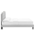 Modway - Amber Touffe Performance Velvet Lit de plateforme King, Gris clair-8