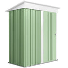 Outsunny - Cabanon de rangement extérieur 5 x 3 pi avec étagère réglable vert-Petit cabanon de rangement extérieur permettant de ranger l'équipement d'entretien des pelouses et les outils de jardinage 