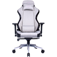 Cooler Master - Caliber X1C Chaise de jeu - Gris-Technologie de refroidissement de qualité supérieure : la technologie de tissu Cool-In utilise des particules de poudre de jade et un fil unique en forme d'étoile pour améliorer la dissipation de la chaleur et la respirabilité, offrant une température de 1 à 2 ° inférieure à celle des chaises de jeu ordinaires. En outre, la technologie du tissu Cool-In résiste aux rayures, à la poussière et est facile à nettoyer.