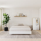 Nexera - Lit plateforme Queen, Blanc-5