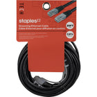Staples - Câble réseau CAT 6 - 25 pi-Compatibilité amont – Offrant une compatibilité amont avec le câble Cat5 et Cat5e, ce câble Cat6 est conçu pour le branchement d'appareils de réseau haute vitesse, comme les ordinateurs, modems câble ou DSL, les commutateurs réseau, les routeurs, les appareils de diffusion en continu, les consoles de jeux et bien d'autres encore