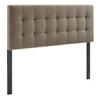 Modway - Lily Rembourré Tête de lit pleine grandeur, Taupe-Tissu d’ameublement