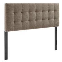 Modway - Lily Rembourré Tête de lit pleine grandeur, Taupe-Tissu d’ameublement