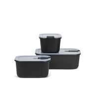 Mepal - EasyClip boîte hermétique Ens/3 2x240 mL/15oz 1x1L/34oz Noir-Va au lave-vaisselle