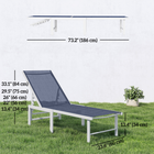 Outsunny - Chaise longue d’extérieur - chaise de bronzage 5 positions - bleu foncé-Structure métallique résistante, sécuritaire pour l’eau et revêtue de poudre