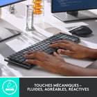 Logitech - MX Mechanical Mini Clavier Sans Fil Rétroéclairé Performant - Commutateurs Cliquables-Touches Basses, Plus de Confort: Un clavier conçu pour une précision sans effort avec une petite taille compacte et des touches mécaniques basses pour de meilleures ergonomies