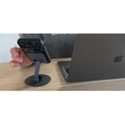 Uncaged Ergonomics - Support pivotant et réglable pour ordinateur portable et téléphone RISE - Noir-Le support pivotant pour ordinateur portable soulève les ordinateurs portables d'environ 7,5 pouces du bureau.