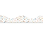 Ashley Productions - Bordure festonnée magnétique - Points peints « Tout le monde est le bienvenu » - 12 pi/paquet - Paquet de 6-Chaque pièce mesure 2,5 cm de haut sur 30,5 cm de large