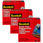 Scotch - Ruban adhésif pour livre - 1-1/2 po x 15 vg - 3 rouleaux-Utilisation pour réparer, renforcer, protéger et recouvrir les bords et les surfaces liés des livres et d'autres matériaux en papier