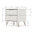 Manhattan Comfort - Rockefeller ensemble de commodes de chambre à coucher style milieu du siècle moderne - blanc cassé - ensemble de 3-Comprend des tiroirs spacieux avec un mécanisme de glissement simple de 0,75