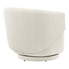 Modway - Celestia Tissu Boucle Chaise pivotante - Ivoire-Arrivée entièrement assemblée