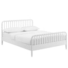 Modway - Arlette Grandeur nature Bois Cadre de lit de broche - Blanc-Cadre de lit pleine grandeur