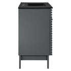 Modway - Render 36" Vanette de salle de bain - Gris Noir-Portes à fermeture douce