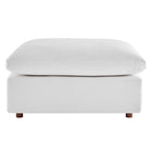 Modway - Commix Duvet Rempli Trop Rempli Performance Velvet Ottoman - Blanc-Assemblée requise