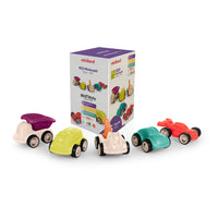 Miniland - Eco Minimobil 4-1/4 po - Ensemble de 5-Ces jouets didactiques amusants stimulent l'apprentissage de l'environnement physique et social et peuvent servir de support dans les premiers pas vers l'éducation à la sécurité routière