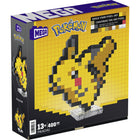 MEGA - Kit de jouets de construction Pokémon Pikachu - Ensemble rétro - 400 pièces-Figurine Pikachu à construire, inspirée du dessin Pixel Art Pokémon officiel