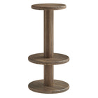 Modway - Neo Rond de 15 pouces Terrasse extérieure Bois Tabourets de bar patio - Brun Cacao-8