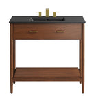 Modway - Zaire 36" Vanette de salle de bain - Noir noyer-Assemblée requise