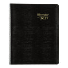 Brownline - 2027 agenda mensuel 14 mois couverture souple – 8 7/8 po x 7 1/8 po – noir-Un mois par page double avec un bloc par jour
