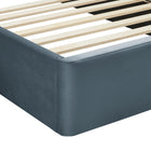 Modway - Solana Arqué Performance Velvet Lit à plateforme jumelle, Cadet Blue-Capacité de poids : 800 lb.