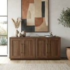 Hudson&Canal - Buffet rectangulaire Tillman 68 po - Noyer satiné-Fabriqué en MDF robuste avec une finition satinée aspect noyer