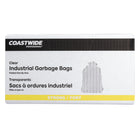 Coastwide Professional - Sacs à ordures - résistants - 35 po l x 50 po L - transparents - Paquet de 125-Pliés individuellement pour une distribution facile