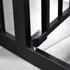 PawHut - Barrière pour Animaux 29"-32" L avec Porte Porte pour Chiens à Montage par Pression pour Escaliers - Noir-Largeur ajustable entre 29,1 po (74 cm) et 31,5 po (80 cm), s’adapte à différentes portes et cadres