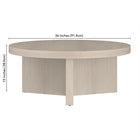 Hudson&Canal - Table basse ron Holm 91 cm (36 po) - Blanc aulne-9