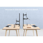 SHOPPINGALL Support extra haut pour ordinateur portable et moniteur double avec poteau de 31,5 pouces pour ordinateur portable jusqu'à 17" Moniteurs jusqu'à 32" - SA-LH07L-Noir-7